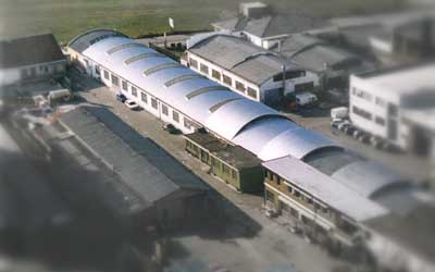 Veduta aerea dello stabilimento A.S.L. S.r.l. di Pianezza.